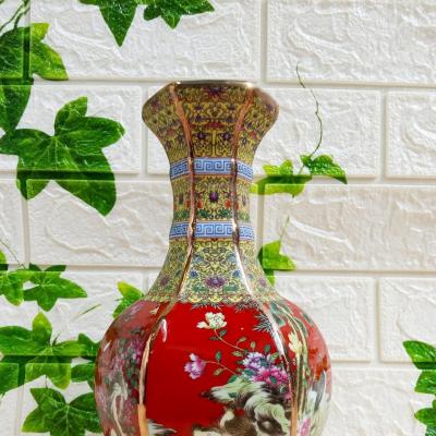 BÌNH LỤC GIÁC TỨ QUÝ MEN ĐỎ
